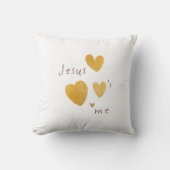 Coussin Jésus m'aime. Jetez l'oreiller. moderne (Recto)