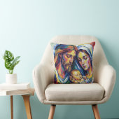 Coussin Jésus Marie et Joseph (Chaise)