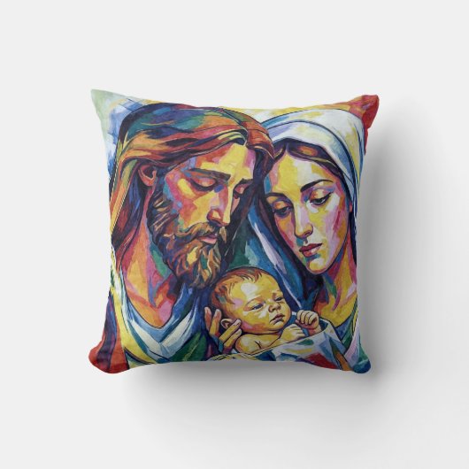 Coussin Jésus Marie et Joseph (Recto)