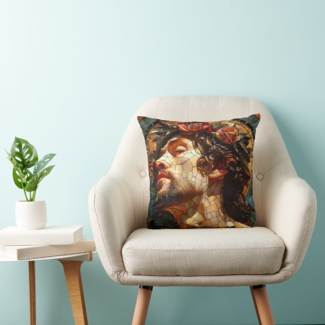 Coussin Jesus Mosaic (Chaise)