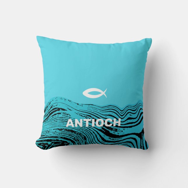 Coussin Jésus Poisson Eaux Vives (Recto)