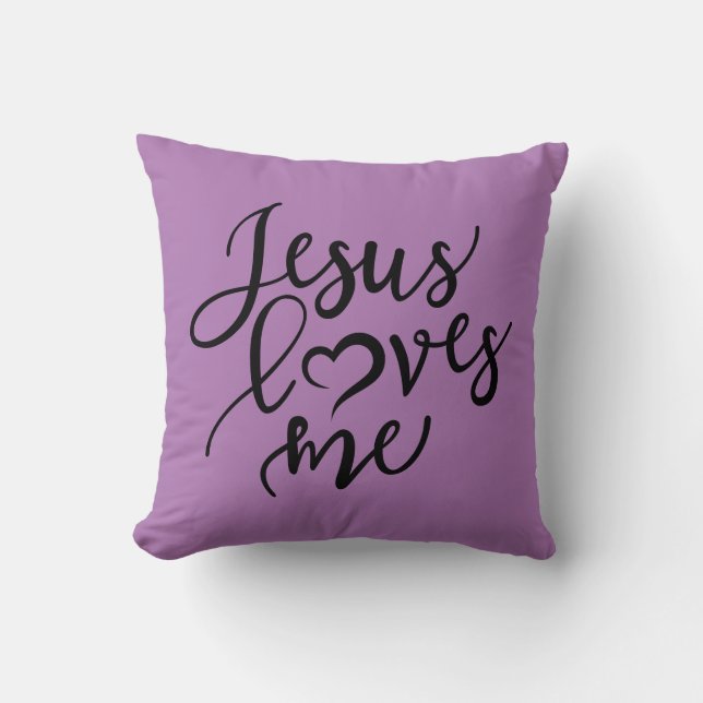 Coussin Jésus réversible M'aime (Recto)