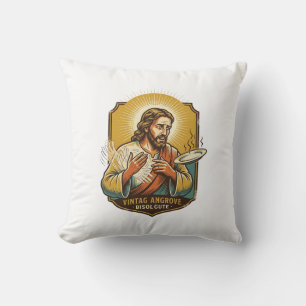 Coussin Jésus s'est brûlé le doigt en sortant l'assiette d