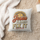 Coussin Jésus S'il Vous Plaît Réparez-Le Typographie Chrét (Couverture)