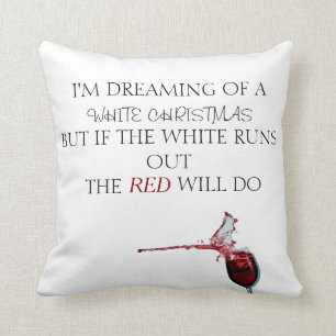 Coussin Jet comique de Noël "de Noël de vin blanc"