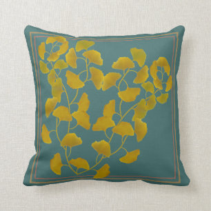 Coussin Jet de feuille de Ginkgo de chute