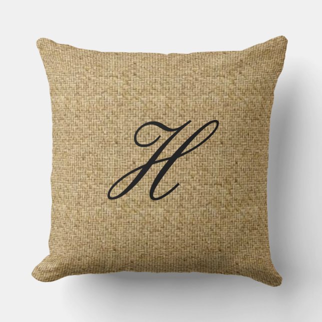 Coussin Jet décoré d'un monogramme sur commande Pil de (Recto)