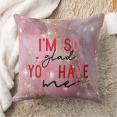 Coussin jet en marbre rose romantique (Couverture)