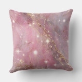Coussin jet en marbre rose romantique (Verso)