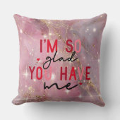 Coussin jet en marbre rose romantique (Recto)