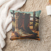 Coussin jetable à motif de bottes de cowboy wester (Couverture)