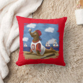 Coussin jetable avec un phoque de baseball joueur (Couverture)