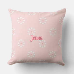 Coussin jetable double face à fleurs roses mignonn