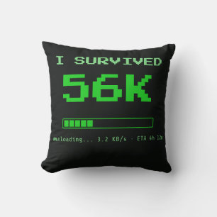 Coussin jetable J'ai survécu à 56K