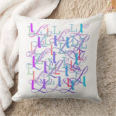 Coussin jetable "L" Confettis de lettre (Couverture)