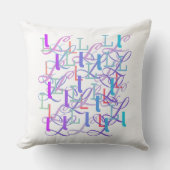 Coussin jetable "L" Confettis de lettre (Recto)