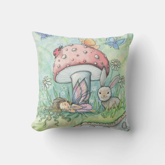 Coussin jetable Lapin Fée Mignon et Filles Champig (Recto)