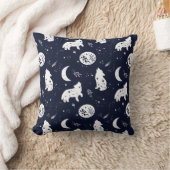 Coussin jetable Loup hurleur à la Lune (Couverture)