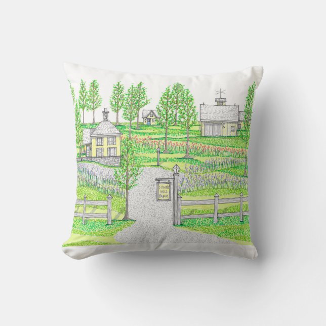Coussin jetable petit vert Sunny Hill Farm (Recto)