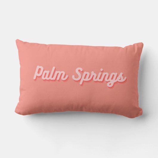 Coussin jetable rétro rose Palm Springs (Verso)