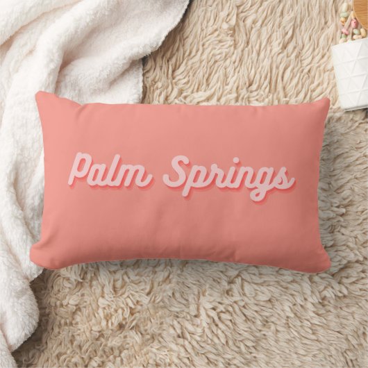 Coussin jetable rétro rose Palm Springs (Couverture)