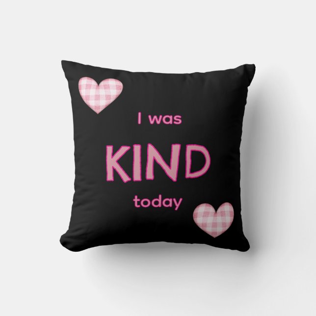 Coussin J'étais KIND aujourd'hui (Recto)