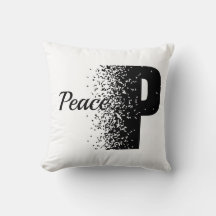 Coussin jeté à effet de désintégration "Paix"