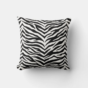 Coussin jeté à motif zèbre