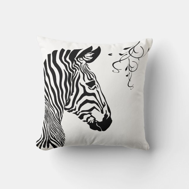 Coussin jeté à motif zèbre (Recto)