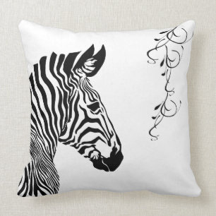 Coussin jeté à motif zèbre