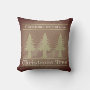 coussin jeté arbre de Noël de l'amour