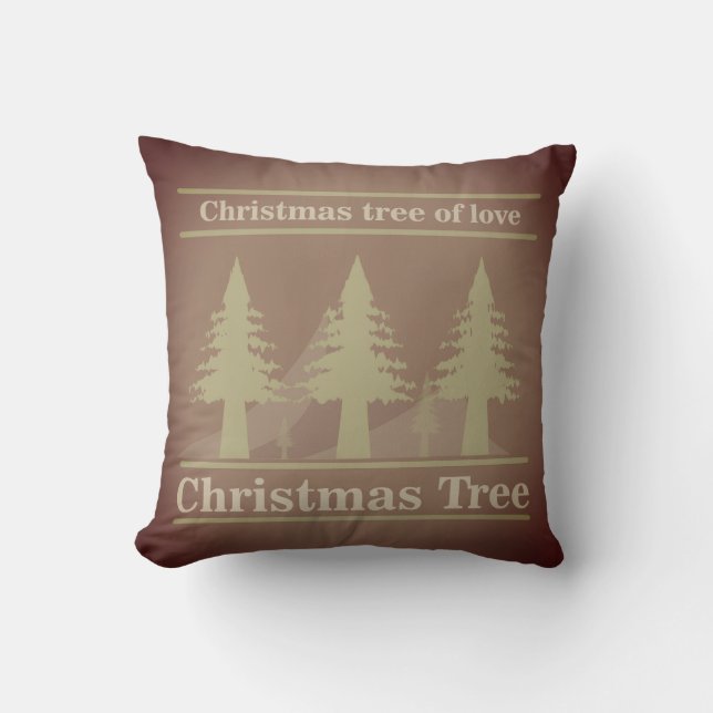 coussin jeté arbre de Noël de l'amour (Recto)