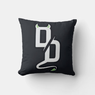Coussin jeté autocollant monogramme DD