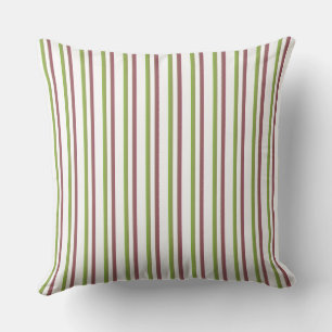coussin jeté bandes vertes