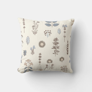 Coussin jeté bleu marron Nature’s Touch