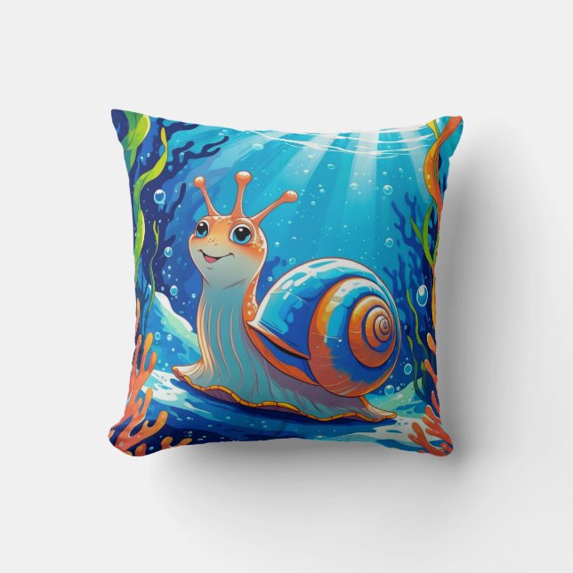 Coussin jeté Bohème Australien Escargot de mer | M (Recto)