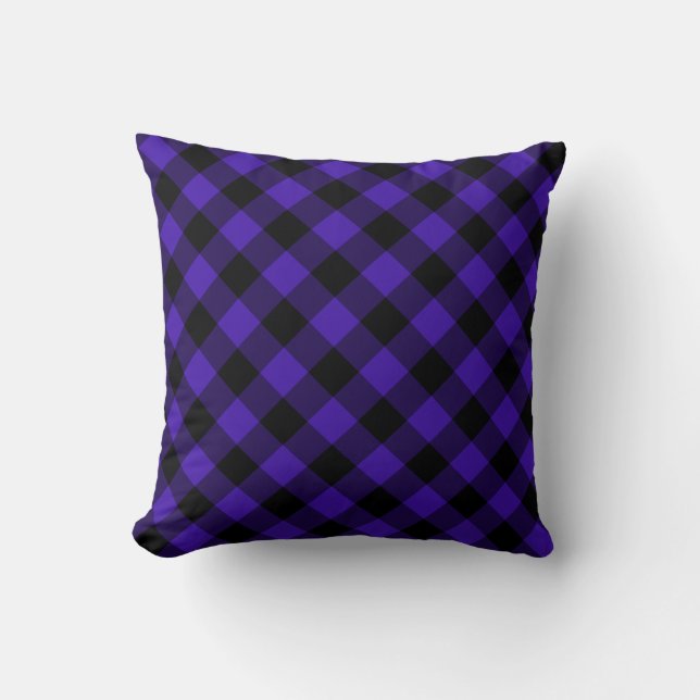 Coussin jeté carreaux bleus (Recto)
