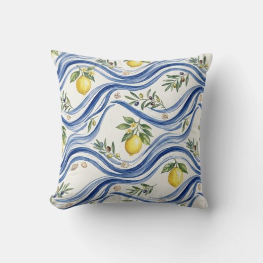 Coussin Jeté Citron du Littoral (Recto)