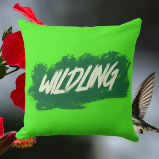 Coussin jeté coup de pinceau Wildling (Créateur téléchargé)