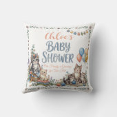Coussin jeté de cadeau de thème de chat de douche (Verso)