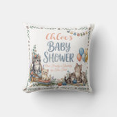 Coussin jeté de cadeau de thème de chat de douche (Recto)