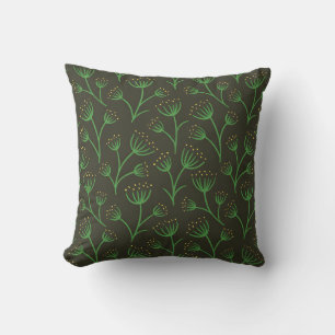 Coussin jeté de style vintage à motif botanique de couleur