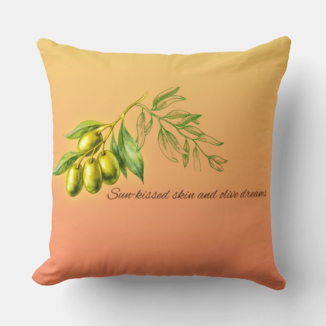 coussin jeté d'olives (Recto)