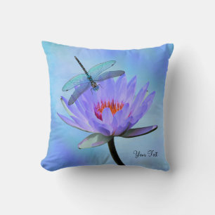 Coussin jeté Dragonfly Water Lily
