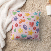« Coussin jeté étoile en bonbons colorés » (Couverture)