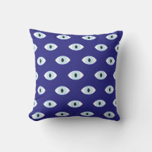 Coussin jeté Eye Pattern | Indigo foncé