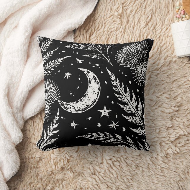 Coussin jeté Fougère lunaire céleste (Couverture)