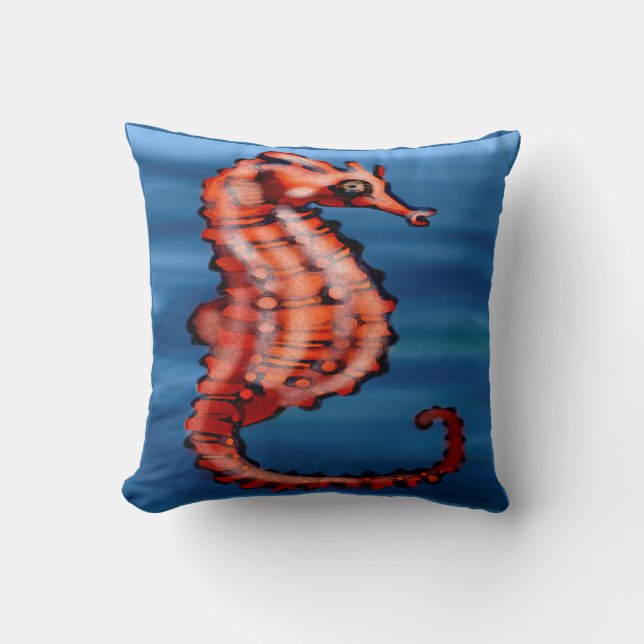 Coussin jeté hippocampe (Recto)