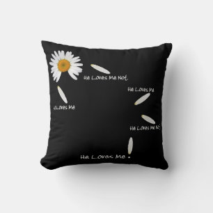 Coussin jeté 'Il m'aime, il ne m'aime pas'