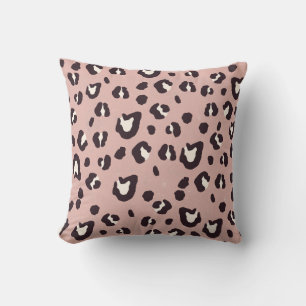 Coussin jeté imprimé animal rose